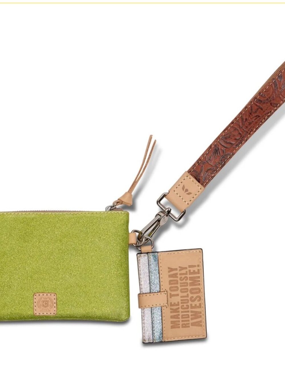 Consuela Buzzy Combi Embroidered Wristlet Card Wallet ~ NWT - Picture 2 of 9